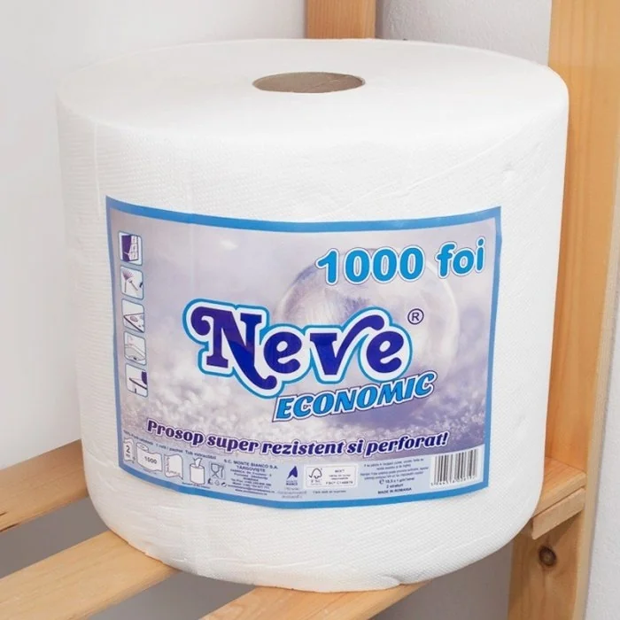 Prosop Hartie, Alb, 2 Straturi, Uz Casnic-Consumabile Hartie