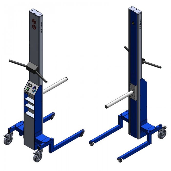 Elevator Mobil Cu Suport Tub Pentru Bobine 455 mm, Ø 42.4 mm-Echipamente De Ridicat Si Manipulat