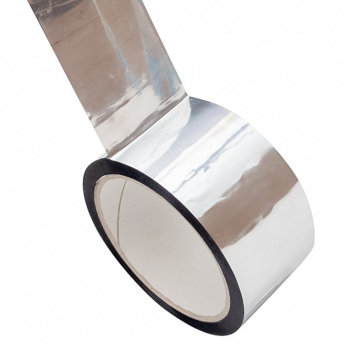 Banda Adeziva Aluminizata 50 mm x 50 m x 47 my-Banda Adeziva Aluminiu