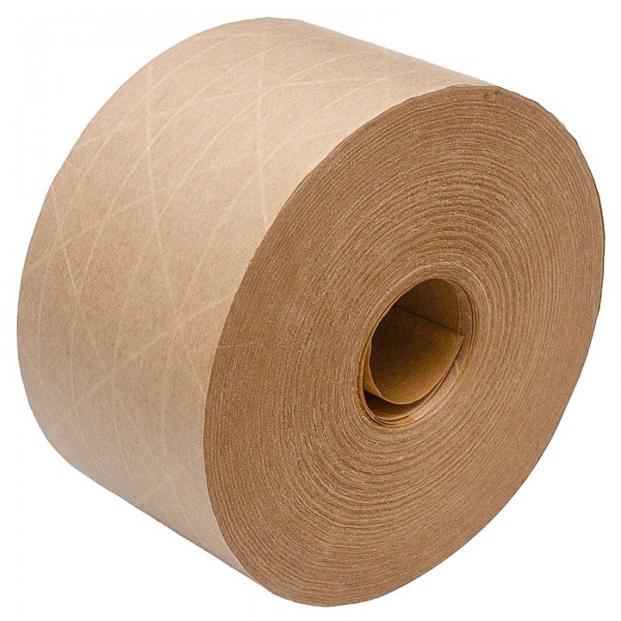 Banda Adeziva Umectibila Din Hartie Kraft, Ranforsare Cross, 150 m x 60 mm-Benzi Adezive Si Adezivi