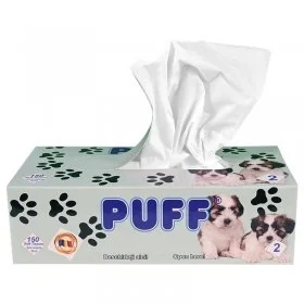 Servetele Faciale PUFF Pop-Up, 21 x 21 cm, 2 straturi, 150 foi-Consumabile Hartie