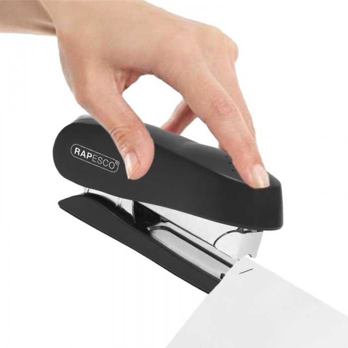 Capsator de birou RAPESCO Luna, 50 coli, negru-Capsatoare Si Accesorii