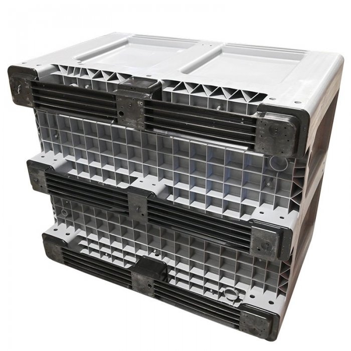 Boxpalet Plastic Cu Pereti Plini, 1200 x 1000 x 760 mm