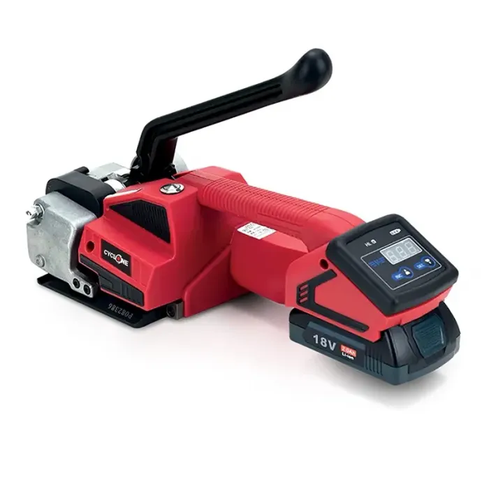 copy of Aparat De Legat Banda PP/PET Cu Acumulator Origine Italia, Acumulator Lithium 18V, Grosime Banda 0.45 - 0.6 mm, Latime Banda 12 - 16 mm, Utilizare Manuala, Greutate 3,6 kg, Sistem Sigilare Prin Frictiune