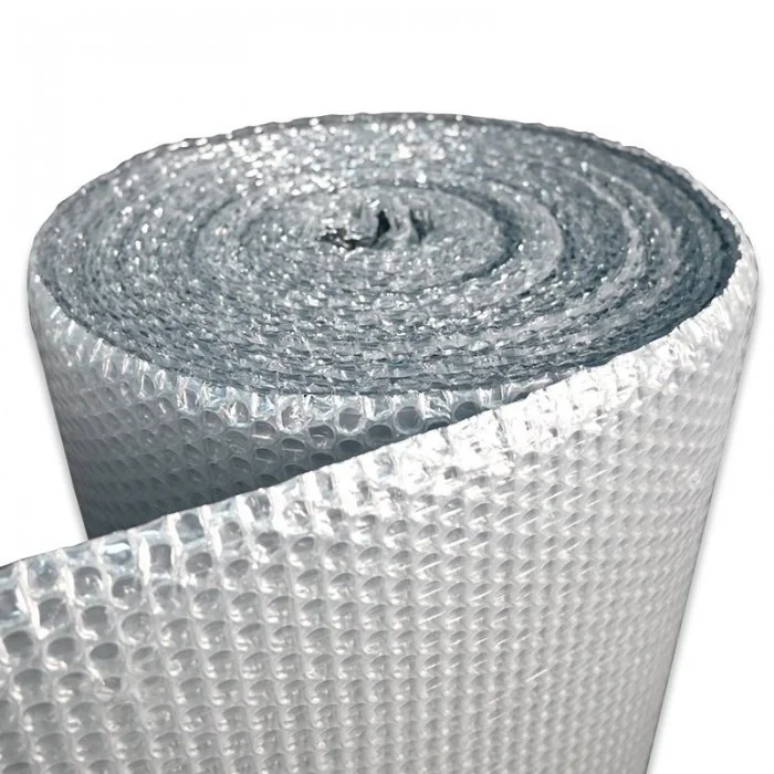 Folie Cu Bule Mici Aluminizata Latime 1200 mm, Lungime 34 m, Straturi 3, Grosime 80 my, Цвят Argintiu